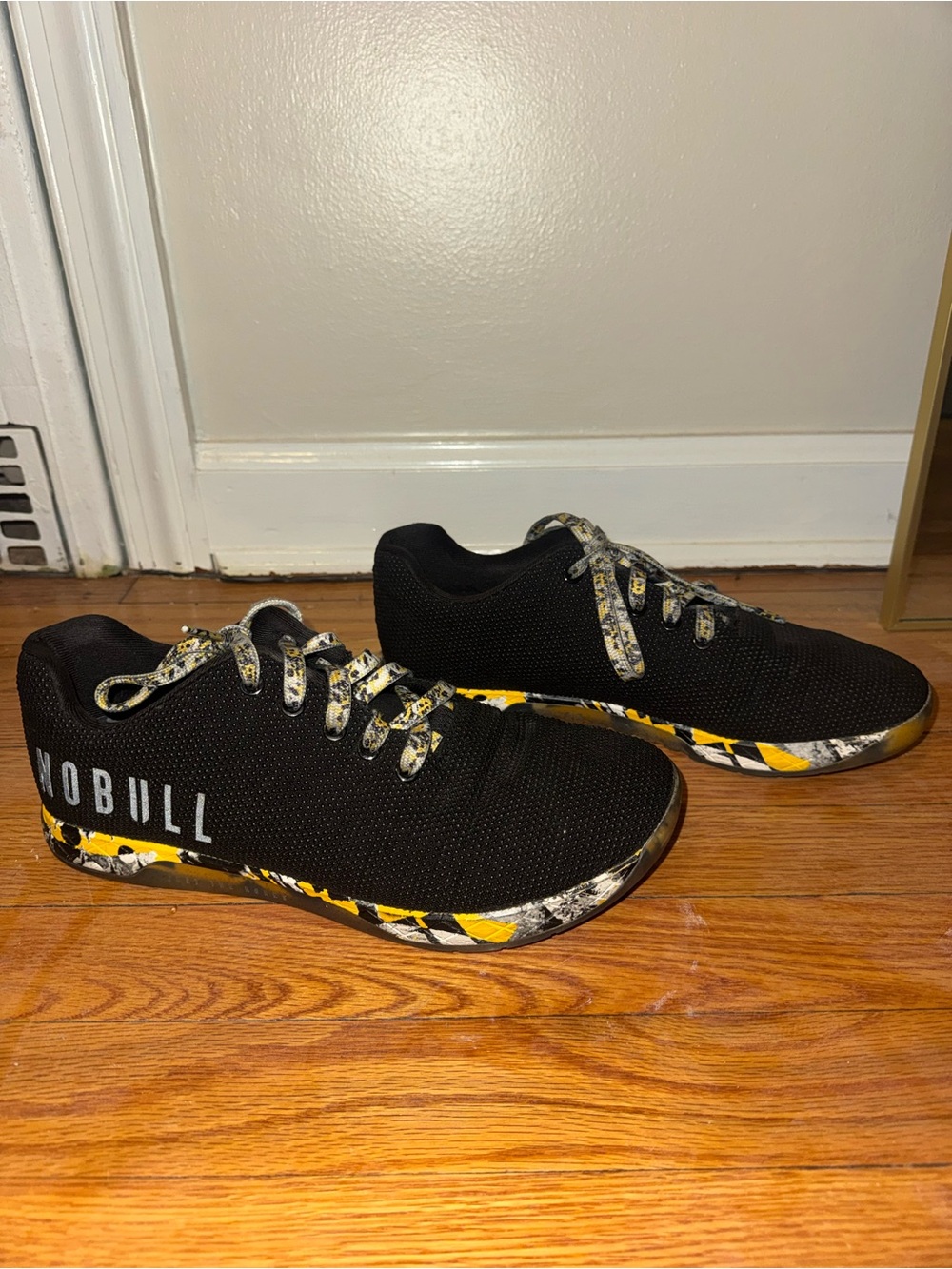 Nobull Mens Black& Yellow Sneakers